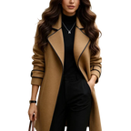 Marla - Trench-coat chic avec liseré contrastant