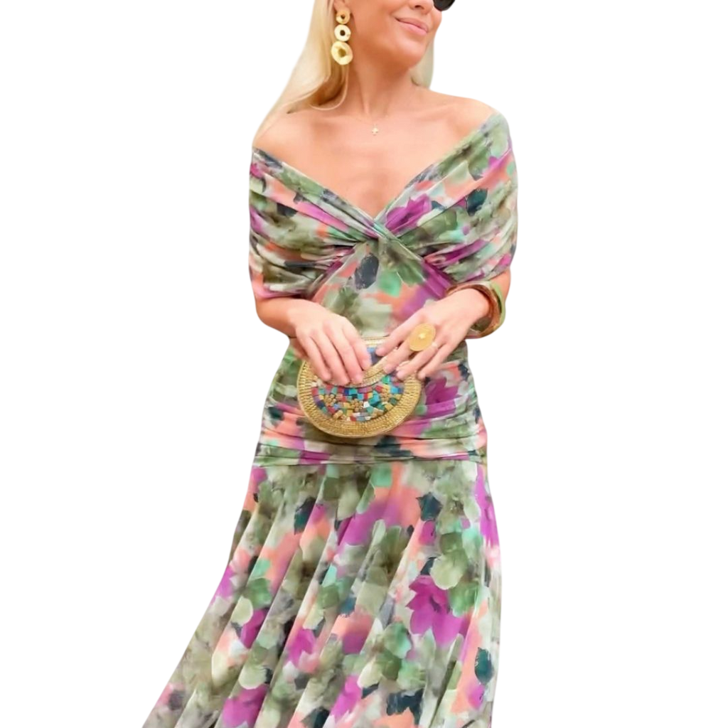 Evelyn – Robe élégante à encolure en V