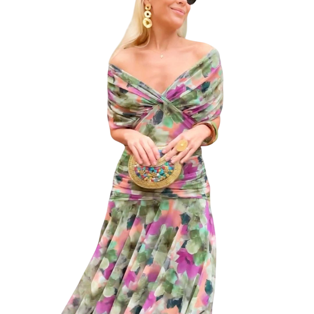 Evelyn – Robe élégante à encolure en V