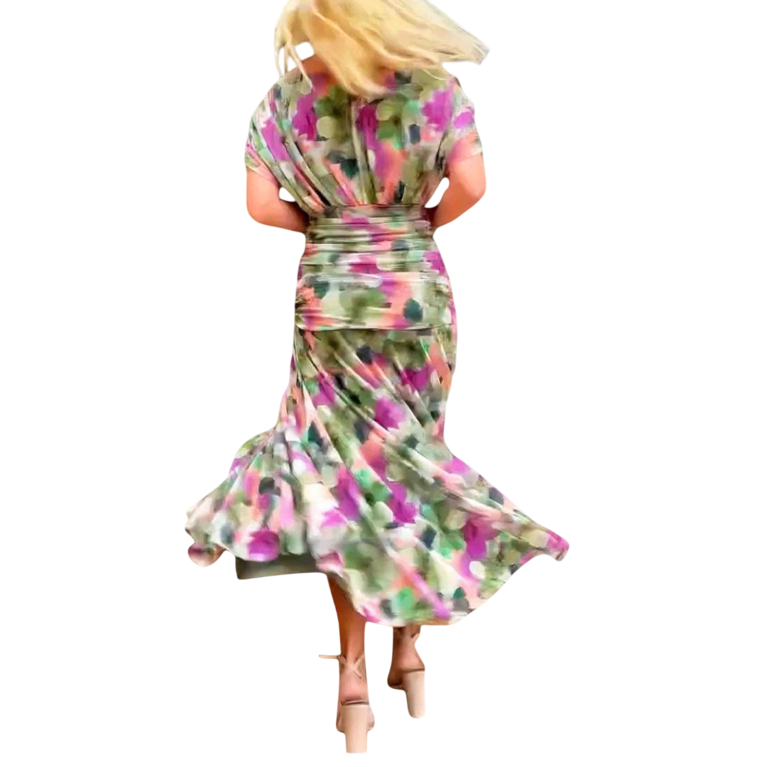 Evelyn – Robe élégante à encolure en V