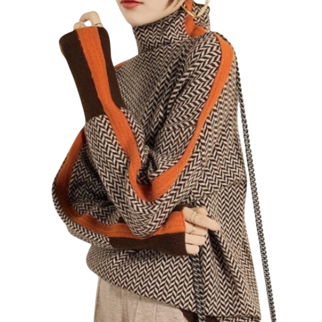MARY – PULL COL ROULÉ ÉLÉGANT