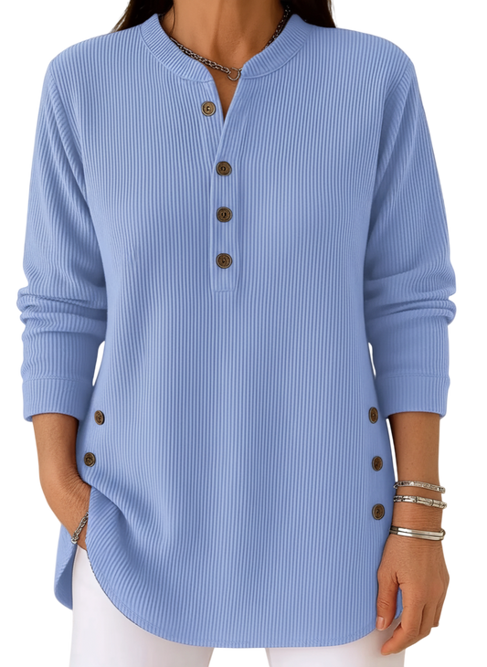 Harperly – Long Sleeve Solid Knit Sweater