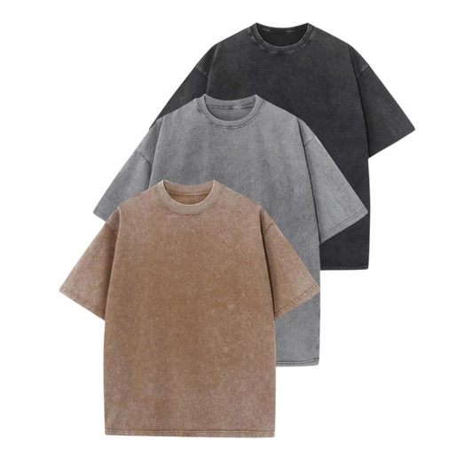 Afina™ | Women Casual Oversized Wash Crew Neck Unisex Shirt