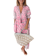 Thea – Robe fleurie chic à col en V