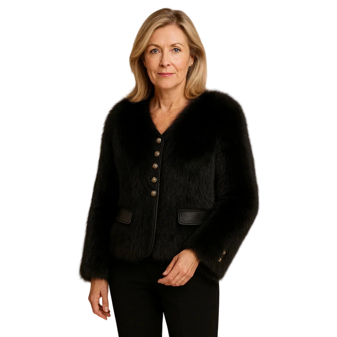 Aurélia - Blouson court effet fourrure de renard