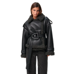 Elvira - Shearling Style Coat with Belt