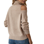 Clara | Pull col roulé épaules dénudées