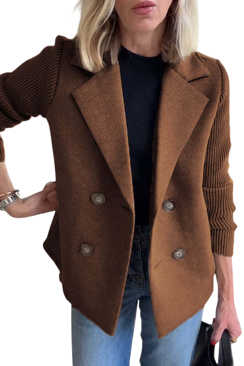 Elena™ | Manteau de printemps rayonnant avec manches en tricot