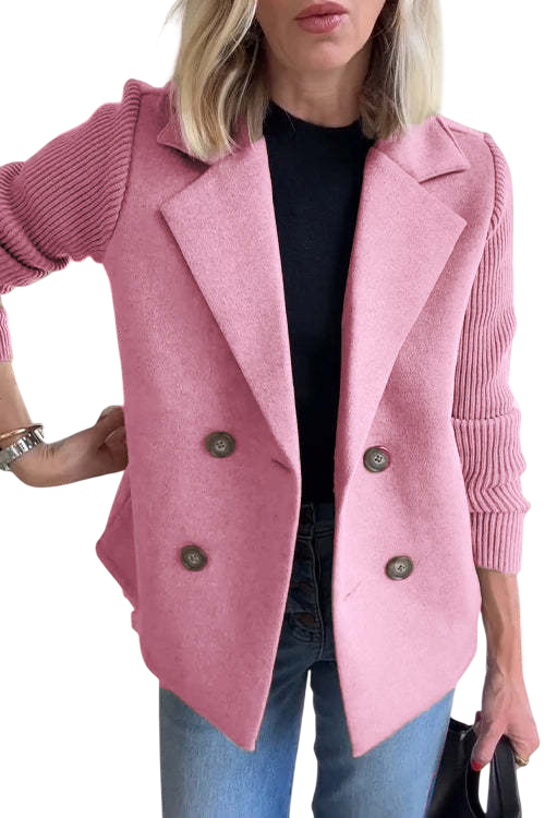Elena™ | Manteau de printemps rayonnant avec manches en tricot
