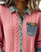 Jane | Chemise en denim patchwork doux