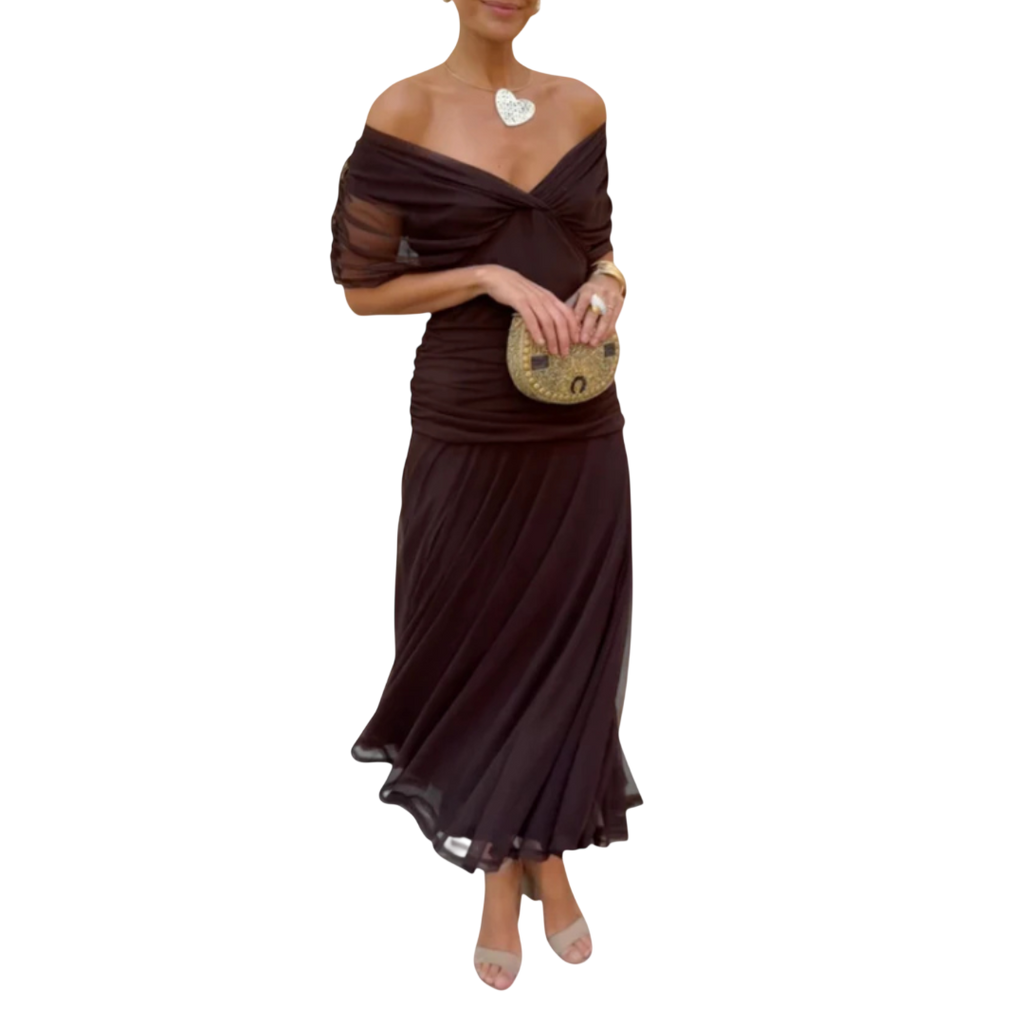 Evelyn – Robe élégante à encolure en V