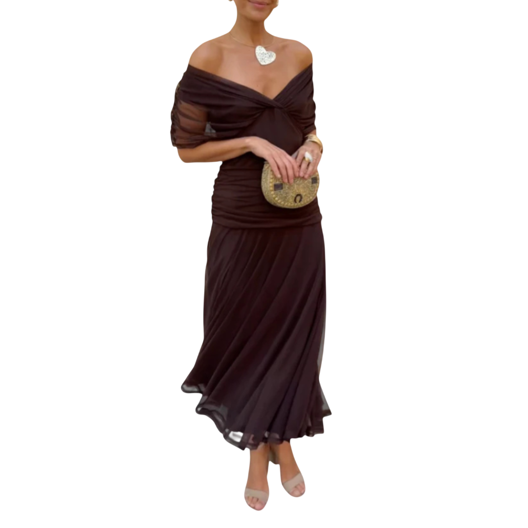 Evelyn – Robe élégante à encolure en V