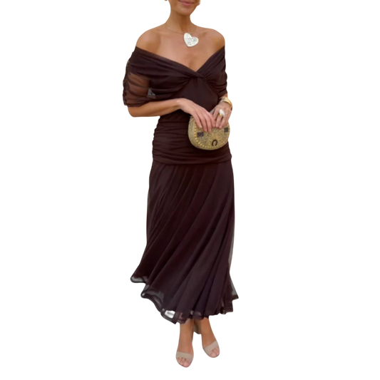 Evelyn – Elegant Dress With V-Neckline