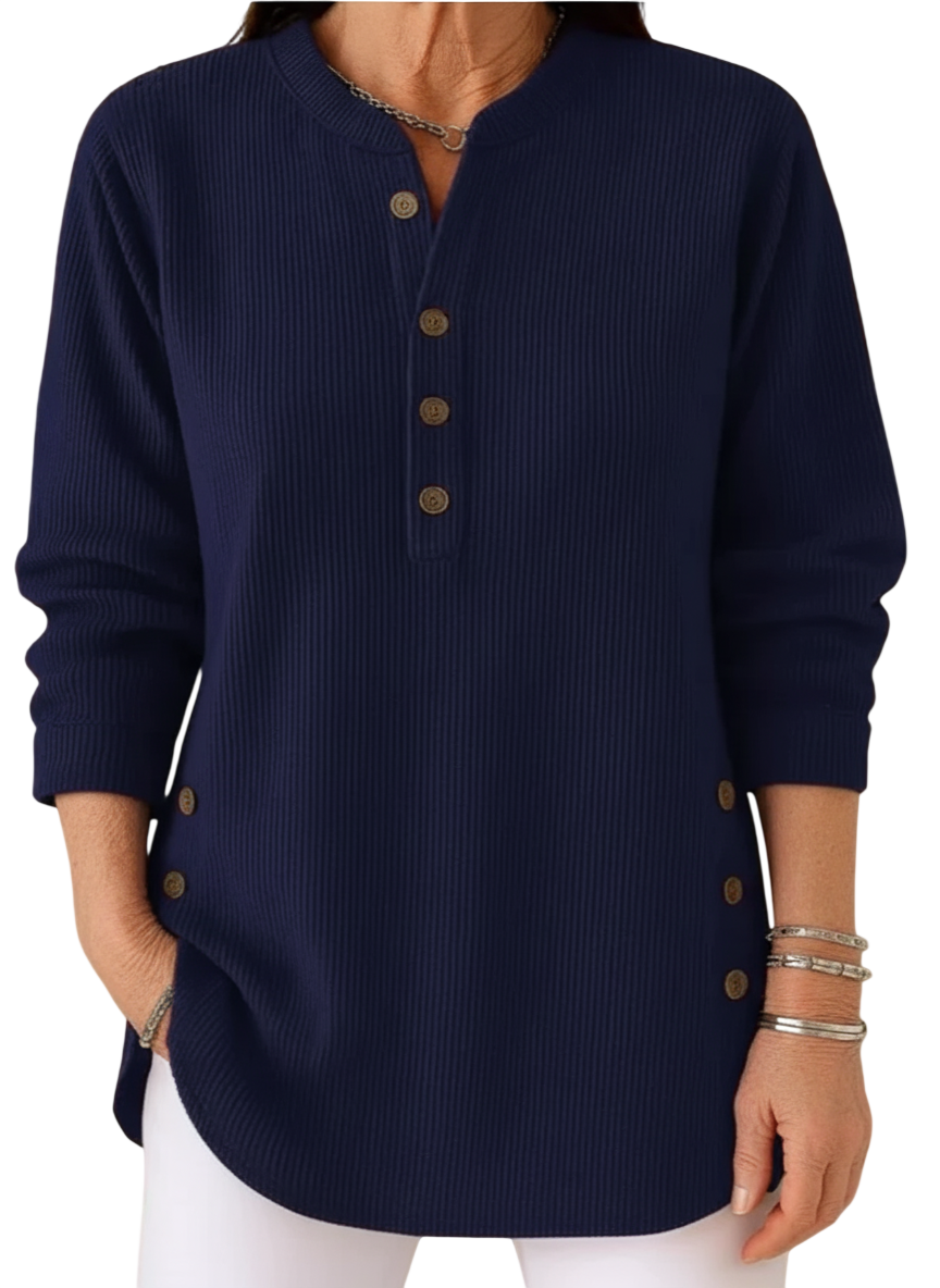 Harperly – Long Sleeve Solid Knit Sweater