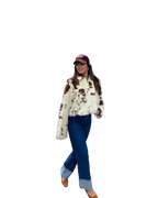 Gloria / Veste en similicuir imprimé vache