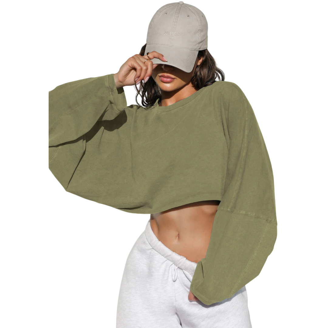 Skye™ | Women Casual Cropped Pullover Sweatshirt