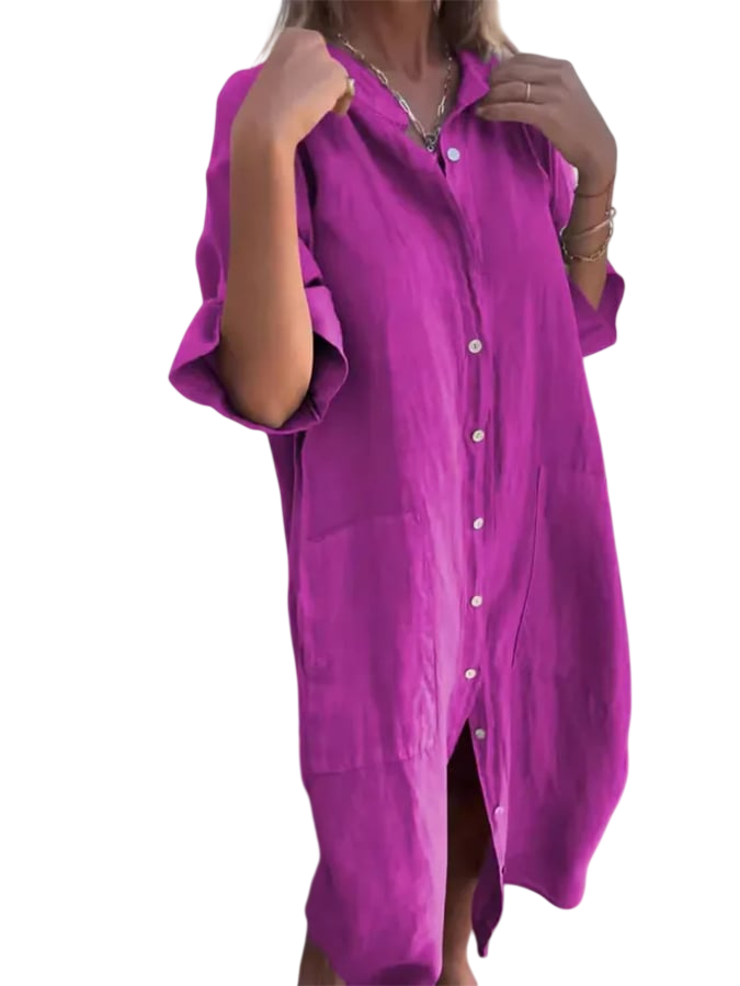 Leonie - Robe Boutonnée Légère