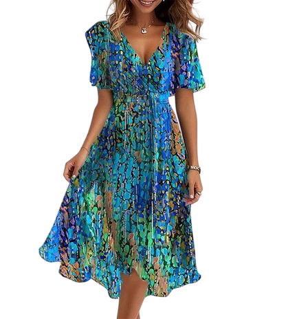 Jolie – Breezy Blue Midi Dress
