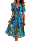 Jolie – Robe midi bleu vif
