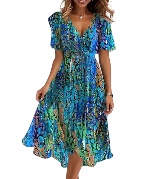Jolie – Breezy Blue Midi Dress
