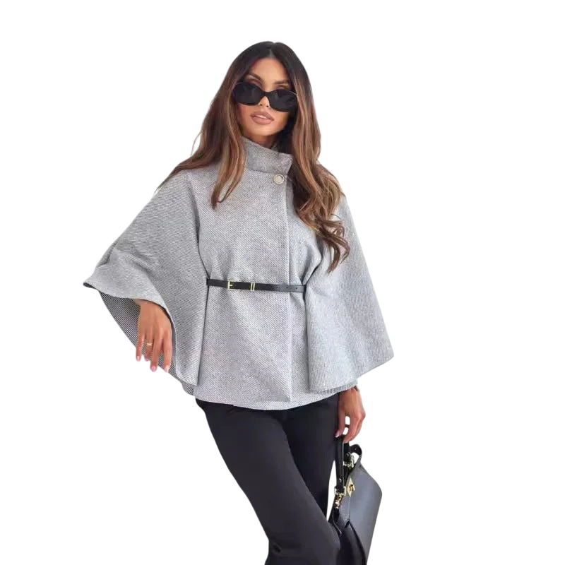 Lea - Veste élégante ceinturée à motif papillon