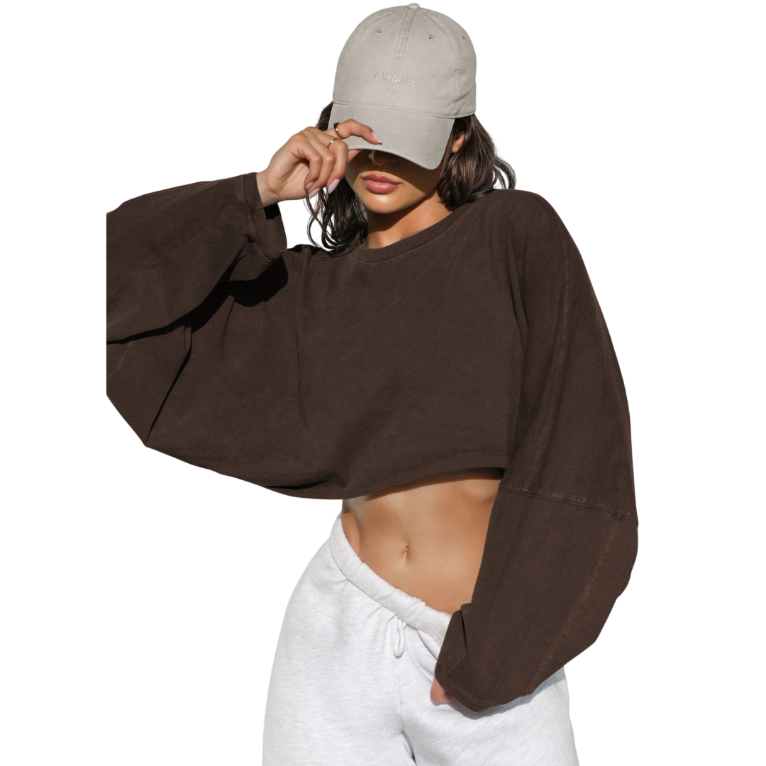 Skye™ | Women Casual Cropped Pullover Sweatshirt