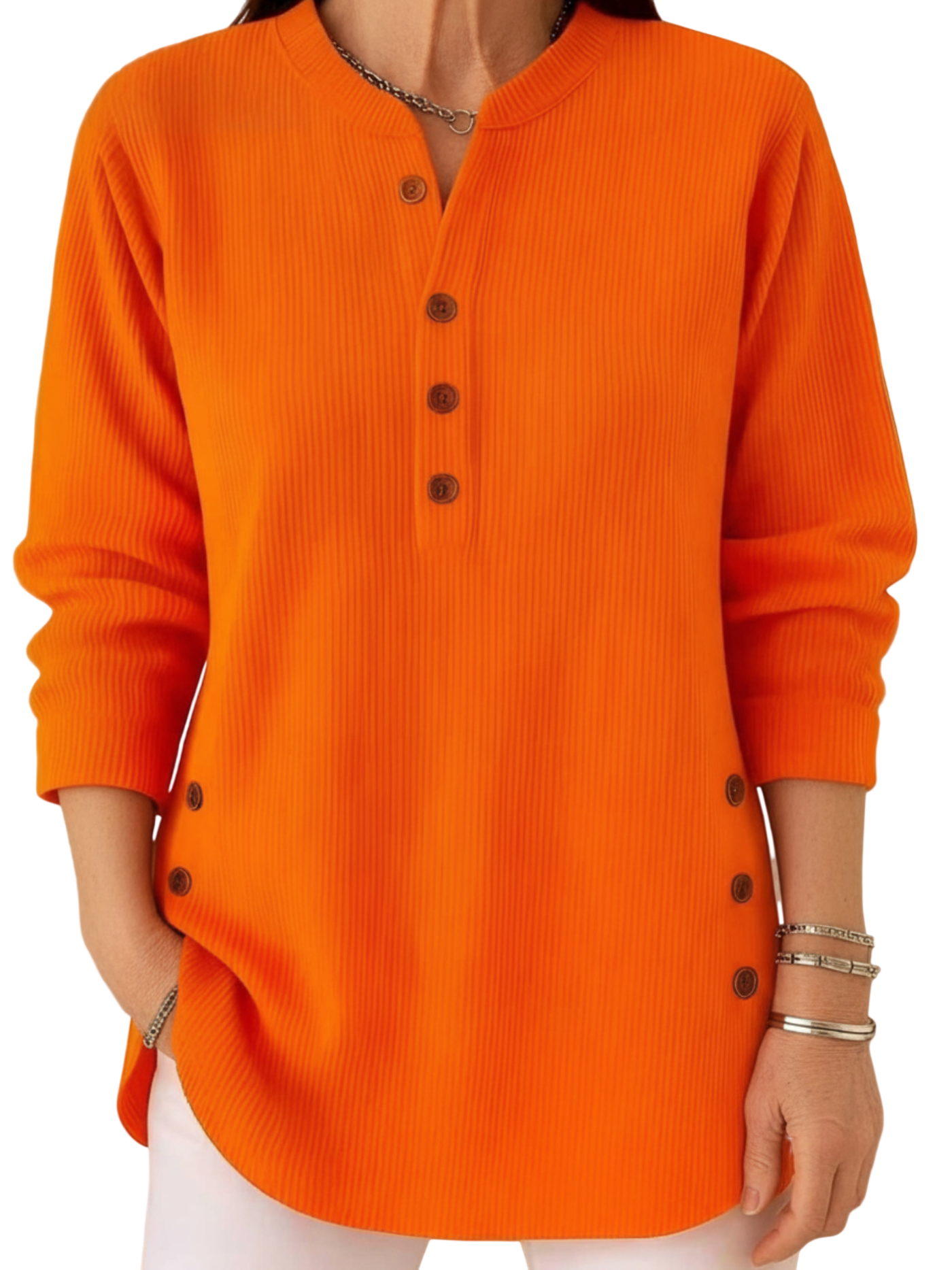 Harperly – Long Sleeve Solid Knit Sweater