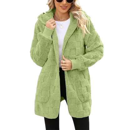 Talia – Checked Fleece Jacket