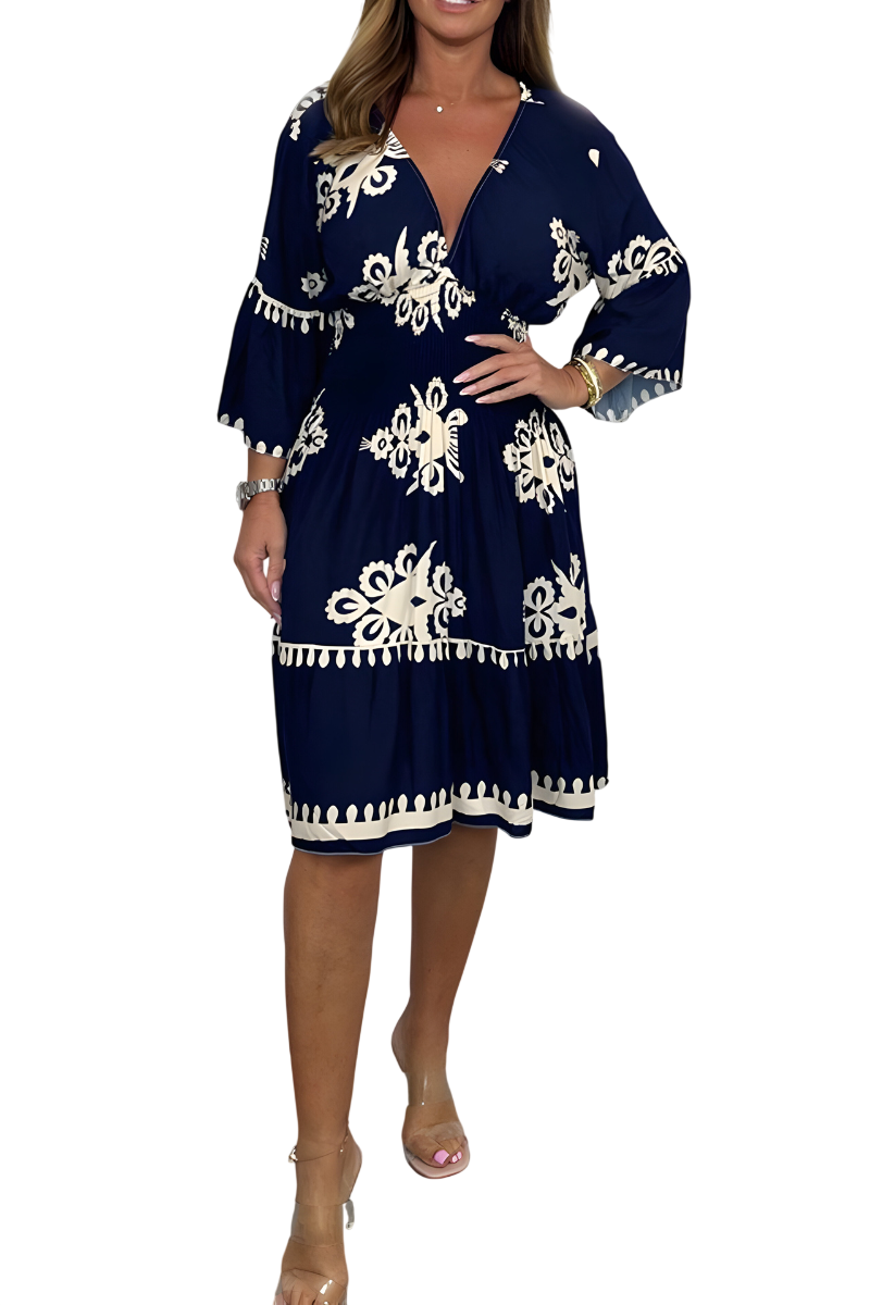 Mila - Robe Flatteuse Longueur Genou
