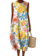 Ella | Robe midi florale pastel