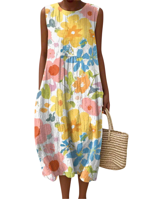 Ella | Robe midi florale pastel