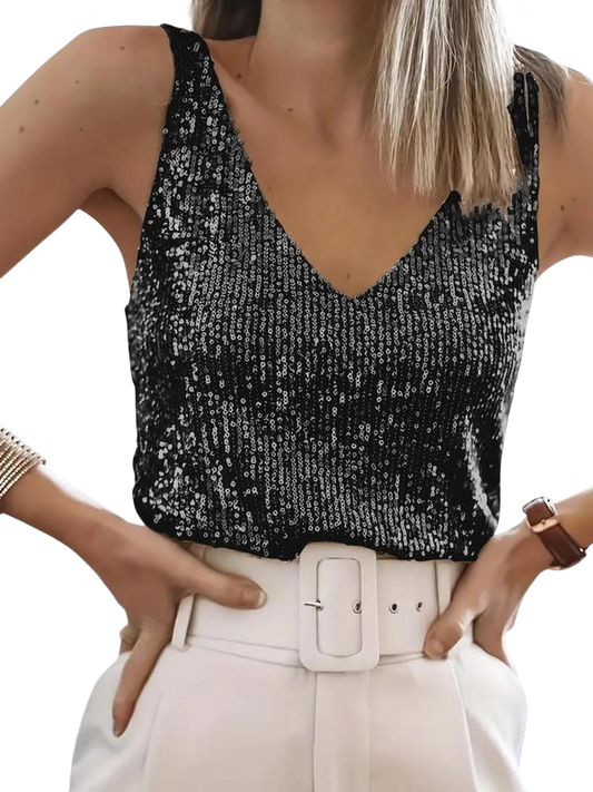 Kaitlyn™ | Women Sleeveless Glitter Top