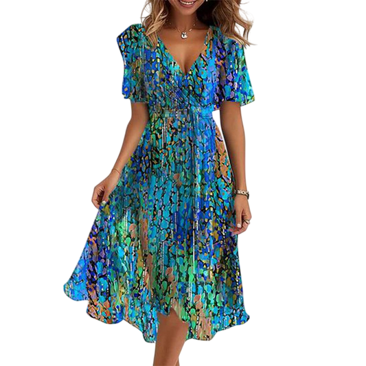Jolie – Breezy Blue Midi Dress