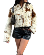 Gloria / Veste en similicuir imprimé vache
