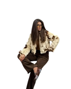 Gloria / Veste en similicuir imprimé vache