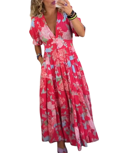 Coralina - Vibrant Floral Dress