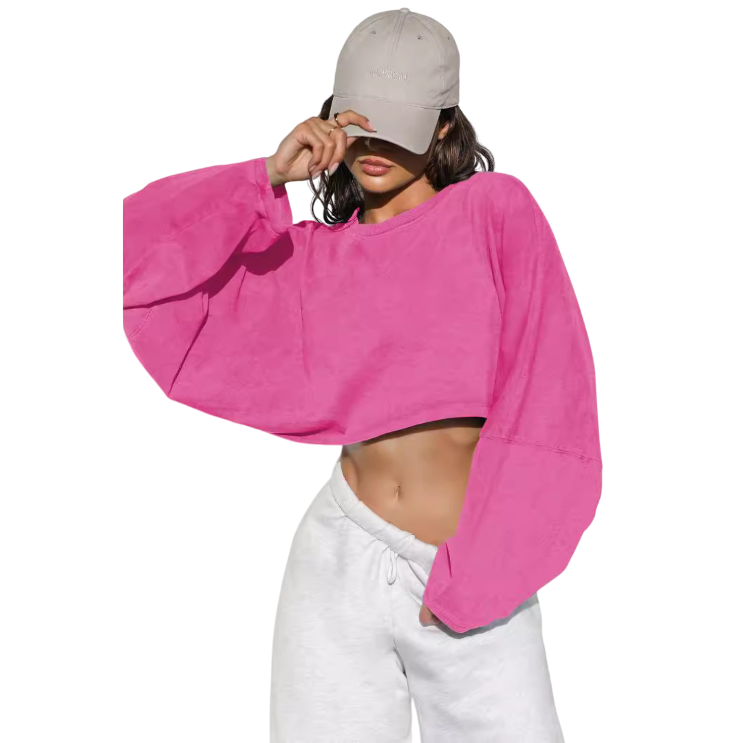 Skye™ | Women Casual Cropped Pullover Sweatshirt