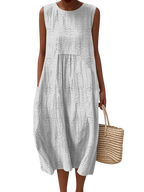 Rose | Robe midi brodée
