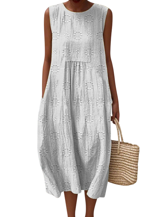 Rose | Embroidered Midi Dress