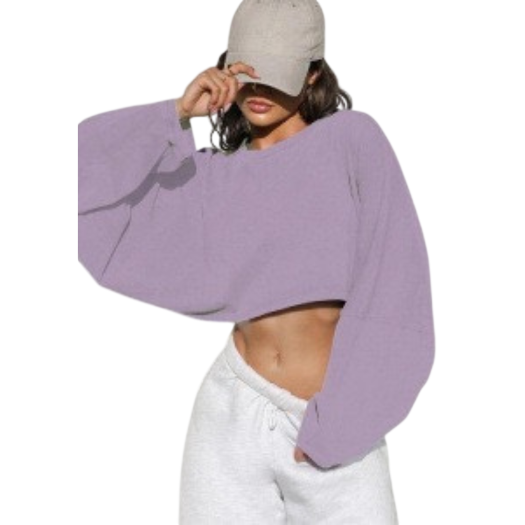 Skye™ | Women Casual Cropped Pullover Sweatshirt
