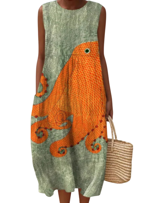 Tess | Oceanic Midi Dress