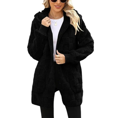 Talia – Checked Fleece Jacket