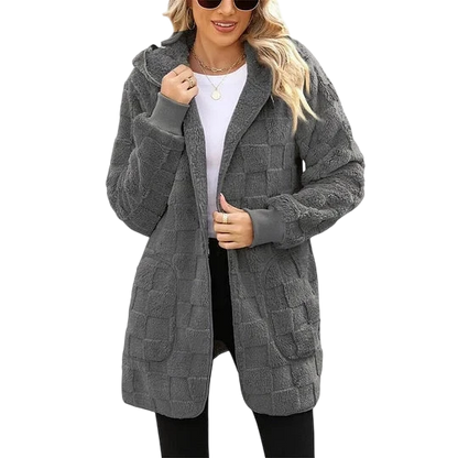 Talia – Checked Fleece Jacket