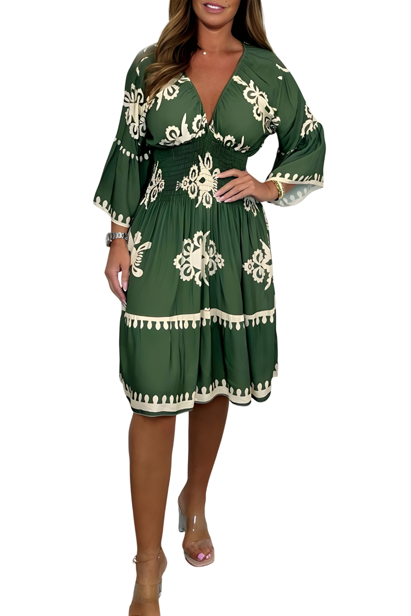 Mila - Robe Flatteuse Longueur Genou