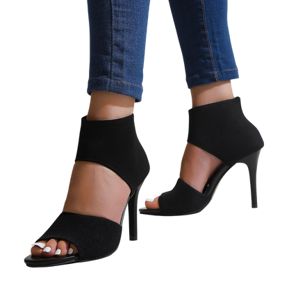Savannah – Stretch Knit High Heel Sandals