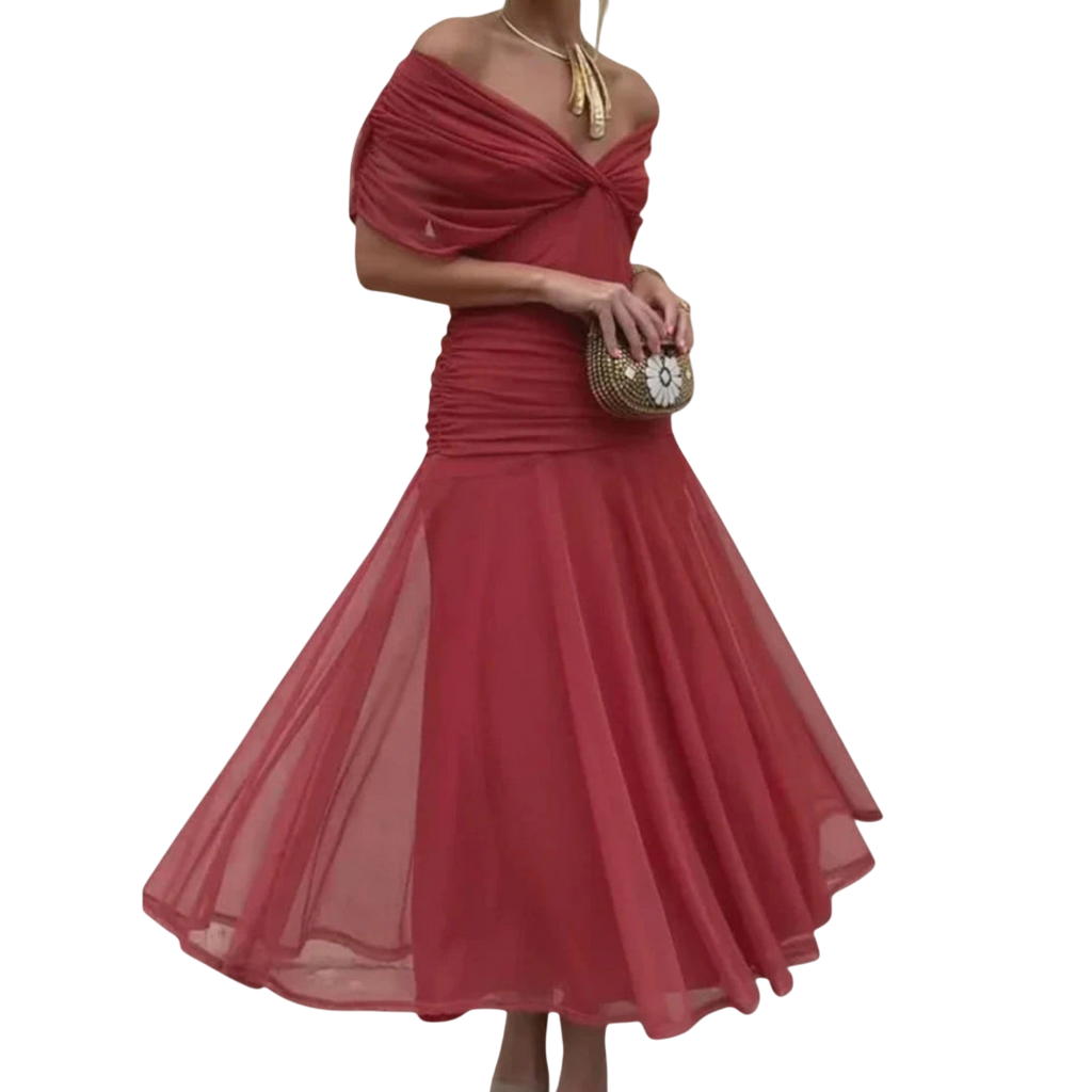 Evelyn – Robe élégante à encolure en V