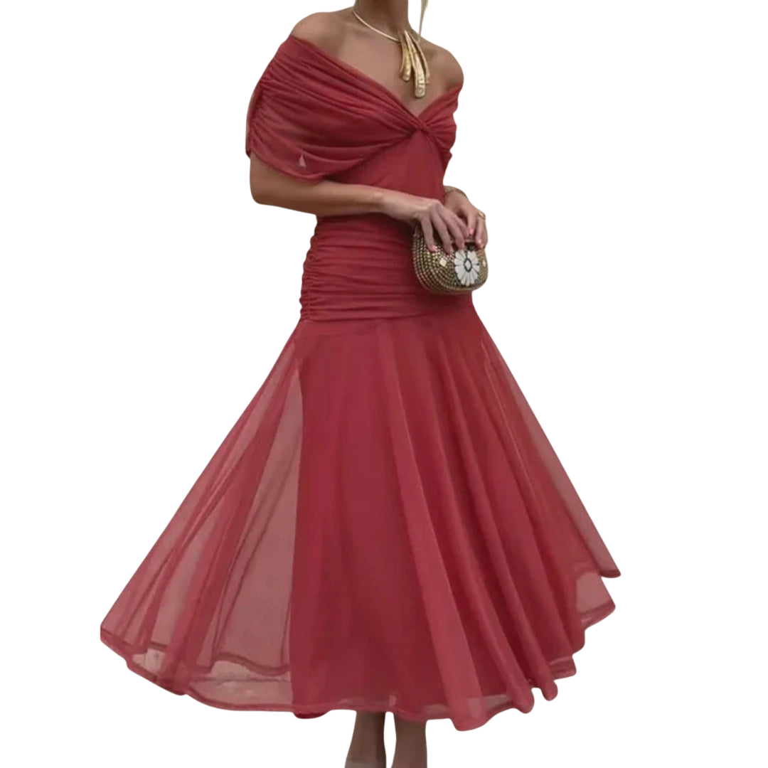 Evelyn – Robe élégante à encolure en V