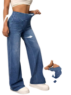Pantalon large avec contrôle du ventre