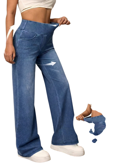 Wide-Leg Tummy Control Pants