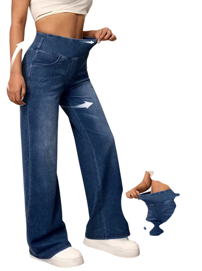 Wide-Leg Tummy Control Pants